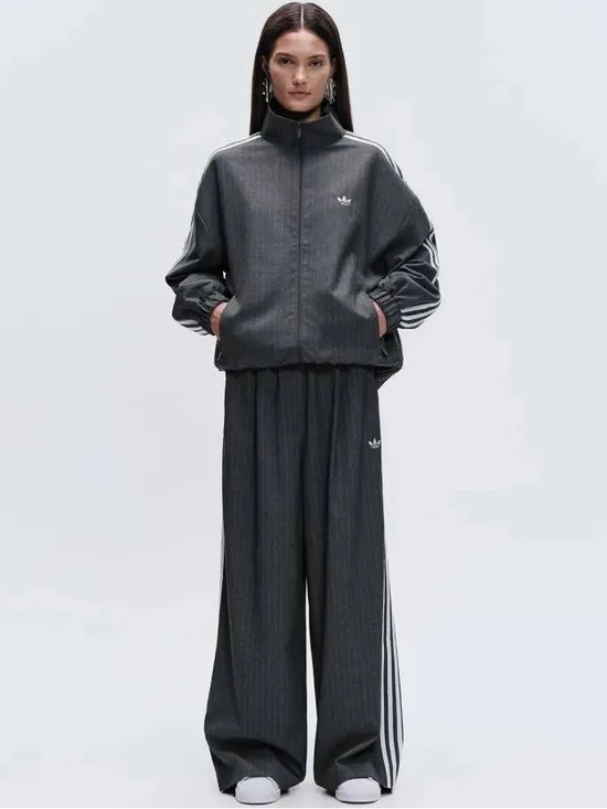 adidas Pants - adidas x ASOS Collab Women’s grey Wide-Leg Track Pants